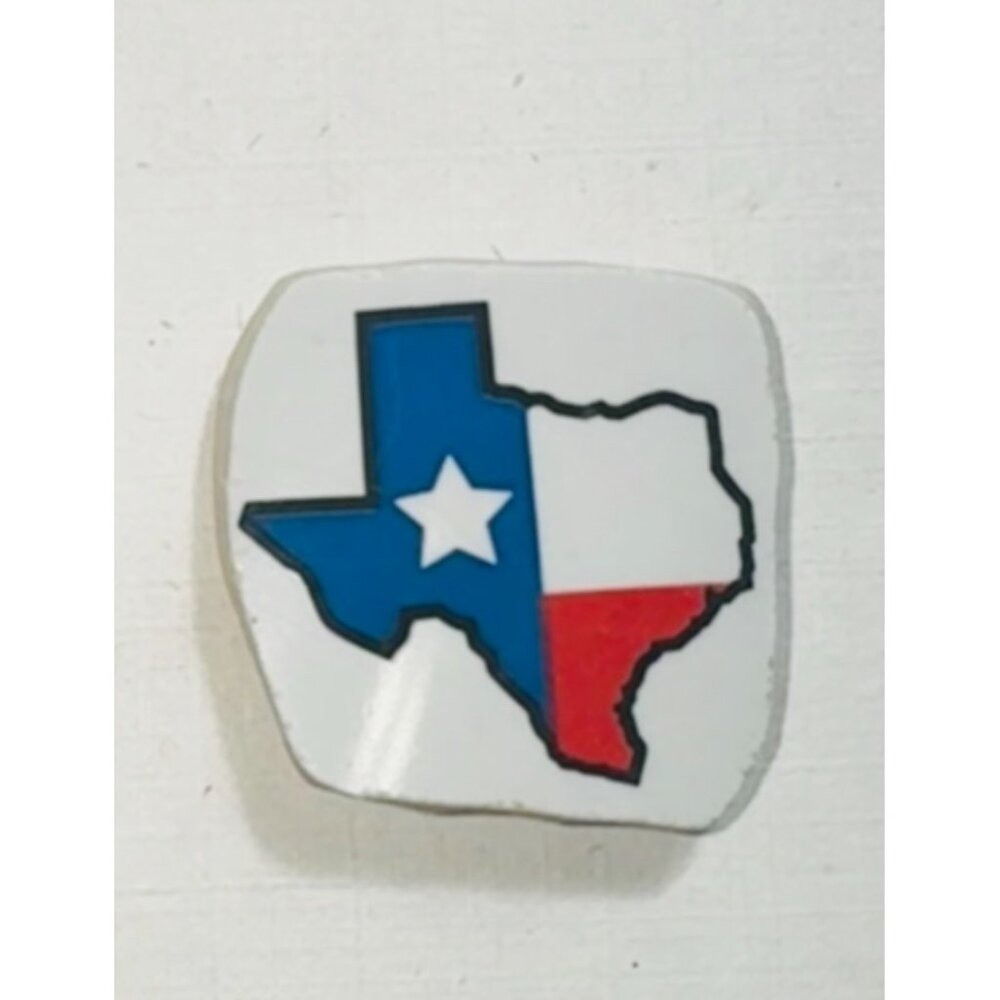 Broken China Texas Flag Ring Handcrafted With Silver Alloy Metalwork Boho Style - Picture 12 of 16